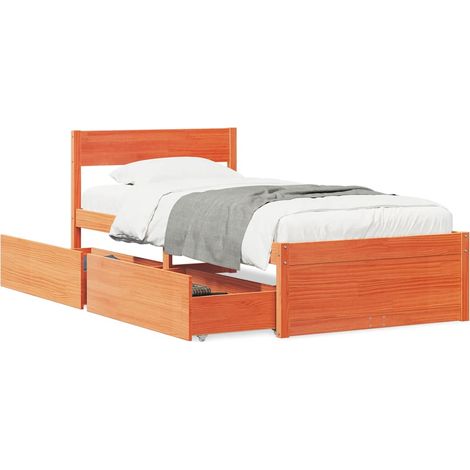 Maison Exclusive - Letto senza Materasso Marrone Cera 75x190 cm in Legno di Pino