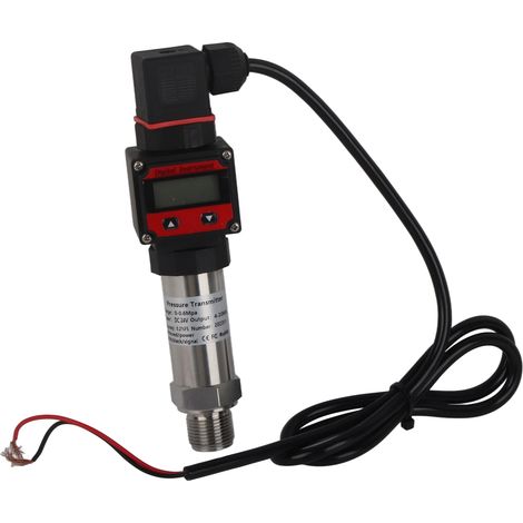 Capteur de pression numérique 24V DC 4-20mA 0-0.6Mpa, transmetteur de pression d'eau et d'air en silicone, sonde de pression industrielle, capteur de surpression, pour systèmes de mesure et contrôle. (1/5)