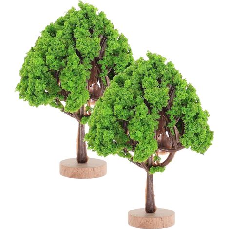 Arbres Modèles Miniatures 2 Pièces 5 Cm Résine Résistante Décor Architectural Paysage Miniature Table De Sable Décoration De Jardin