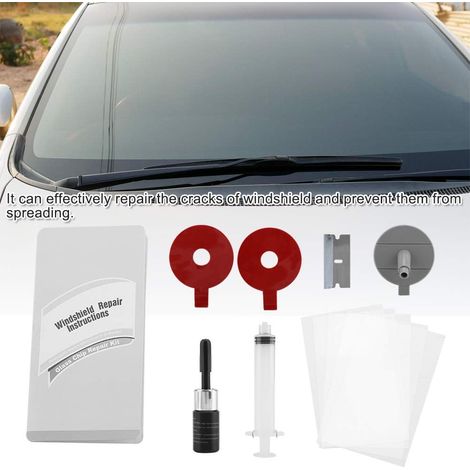 Windshield Repair Kit, Crack Repair Tool, Car Glass Fracture Repair Tool with Resin Applicator for Windshield Restoration (1/5)