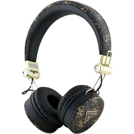 Auricular diadema inalámbrico Guess 4G Triangle / Cancelación de ruido / Bt 5.3 / 300 mAh / Negro / GUBH70E4PTMK