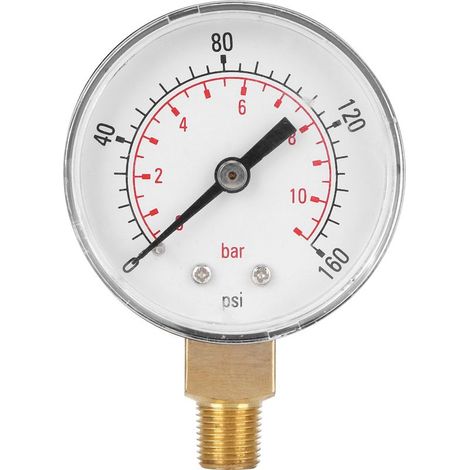 Manomètre, boîtier en Acier Inoxydable Jauge de Pression d'huile précise, Lecture numérique Claire pour Le gaz et l'eau Liquide, Huile (1/5)