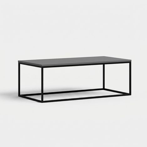 Moderner Couchtisch aus Metall und Melamin Tiger - Anthrazit