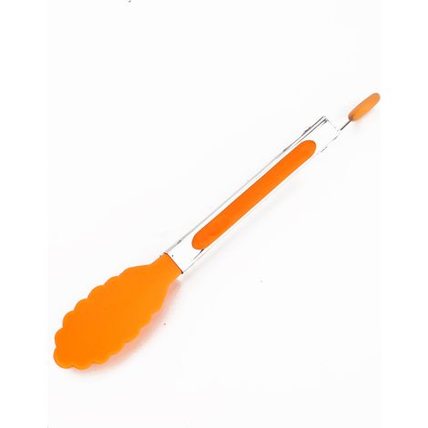 Lot de 7 pinces de cuisine de 20 cm (8 pouces) en silicone antiadhésif et acier inoxydable, avec système de verrouillage, idéales pour le barbecue et les grillades. (1/5)