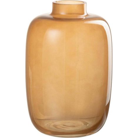 Vase Rond Design en Verre "Rita" 22cm Orange