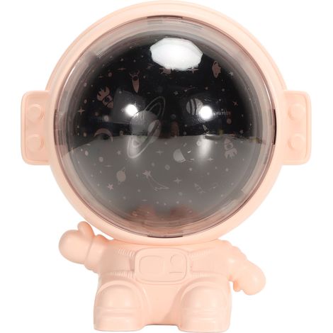 Lampe de nuit rotative 4,1 W avec batterie au lithium, projecteur astronaute pour chambre à coucher, 5 V 1 A, rose (1/4)