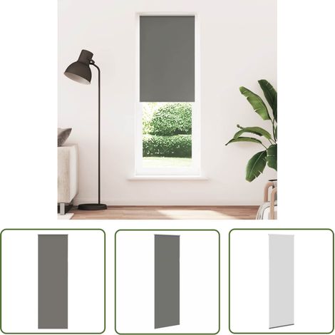 vidaXL Verdunkelungsrollo Grau 80x230 cm Stoffbreite 75,7 cm Polyester (1/5)