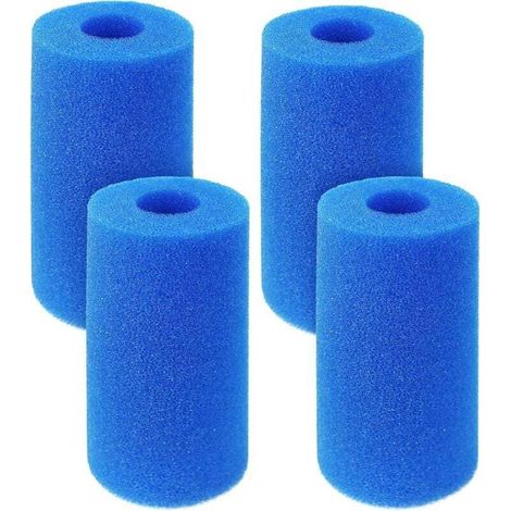 4pcs S-Union Type A Filter Sponges, Reusable Washable Foam Filter Cartridges for Pools, Cartridge Foam Filters for Intex Type A Pools, Aquariums, Spas MUMU (1/4)