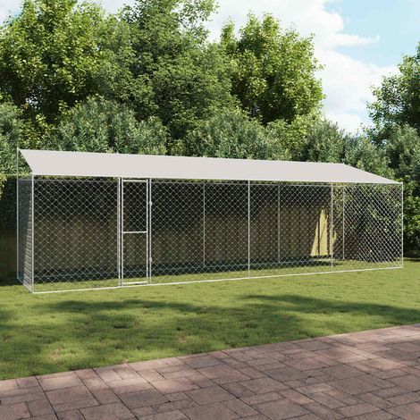 Jaula para perro Plateado 800 x 200 x 256 cm Acero Galvanizado