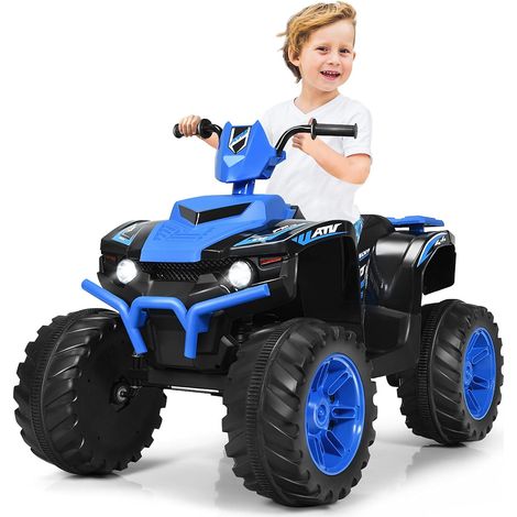 Costway – Quad électrique 12V pour enfants 3-7 ans – Démarrage lent pour conduite sécurisée – Musiques et histoires – Roues tout-terrain – 104x67x74cm (1/5)