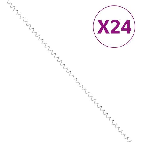 Lot de 24 Spirales de gabion Acier galvanisé 100 cm 97023 (1/5)