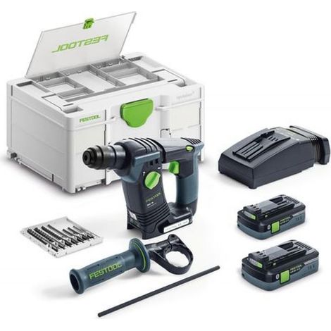 Martello rotativo a batteria Festool BHC 18 HPC 4.0 I-Plus, 2x4.0 Ah+caricatore+punta+sistematore (1/10)