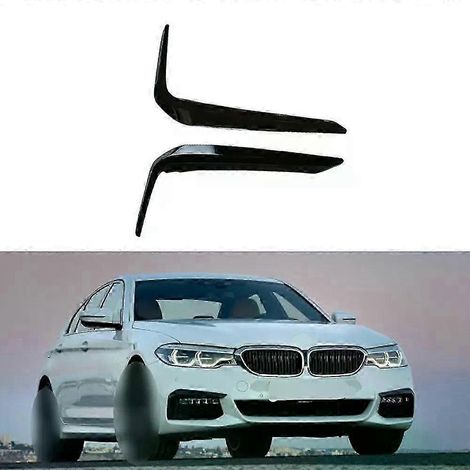 Pour BMW Série 5 G30 G38 M Sport 2018-2020 51118070541 51118070542 Noir brillant 1 paire Enjoliveur de phare antibrouillard avant de pare-chocs avant RN (1/5)