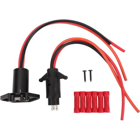 Ortviai Prise et Douille pour Moteur de Pêche 10 AWG 12-24 V CC, 3 Fils, Étanche, pour Bateaux et Kayaks (1/5)