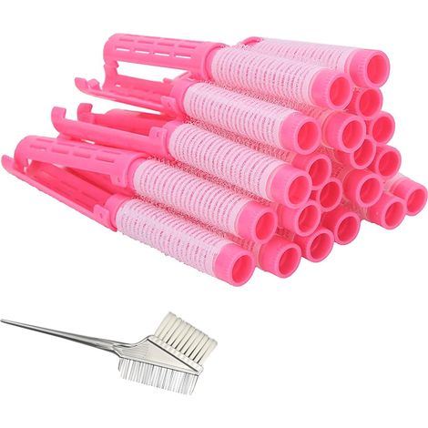 Barres De Perm Cheveux - 20 Pièces Rouleaux Sans Chaleur En Plastique Et Résine Pour Coiffure Bouclée À Domicile (1/5)