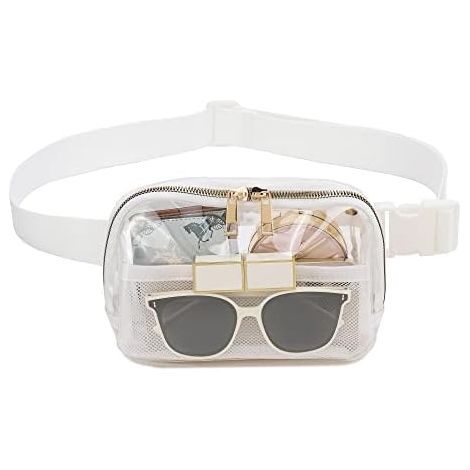 Sac Banane Transparent approuvé par Les stades pour Homme et Femme avec Sangle réglable - Sac Banane Transparent pour Concerts, Sports, Voyages, randonnée, Course à Pied (1/4)