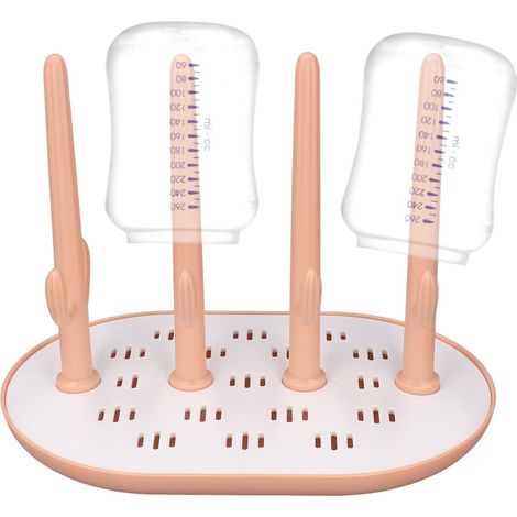 Multifunktionaler Trockenständer für Babyflaschen und Sauger, abnehmbar und rosa (1/5)