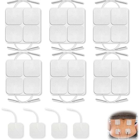 24 TENS Electrodes, Electrodes for TENS Devices and Muscle Stimulation Devices, Self Adhesive Electrodes for TENS Devices, for Muscle Relief (40 x 40 mm) (1/5)