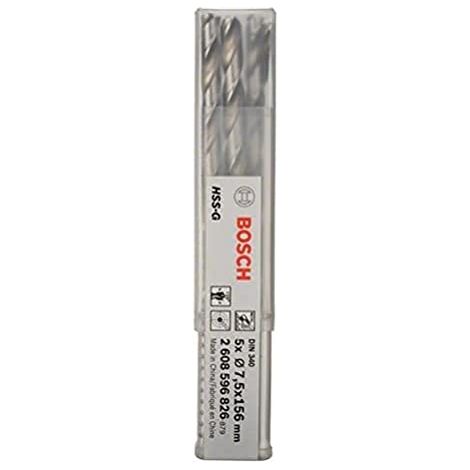 PRO Trapano a spirale HSS-G in metallo, 7,5 x 102 x 156 mm, confezione da 10 pezzi (1/4)