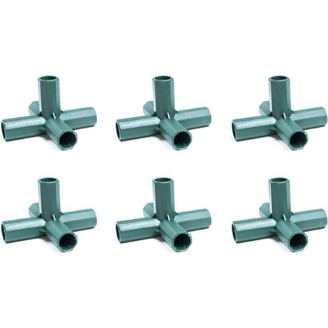 Support à plantes, Mano, Modèle Jardin, avec connecteurs PP verts pour bois 16mm, paquet de 6 pour fruits et légumes grimpants. (1/3)