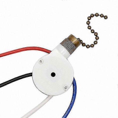 Zugkabel für Deckenventilator mit Beleuchtung, 3-stufiger Schalter, 4-adrig, kompatibles Ersatzteil E89885 ZE-208S, Universalmodell, 1 Stück