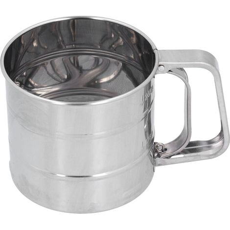 Stainless Steel Flour Sifter Baking Sugar Sifter Hand Held Sifter for Flour Icing Sugar (1/5)