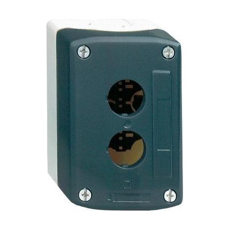boîte à boutons vide - harmony xald - pour xb5 - 2 trous - gris - schneider electric xald02 (1/9)