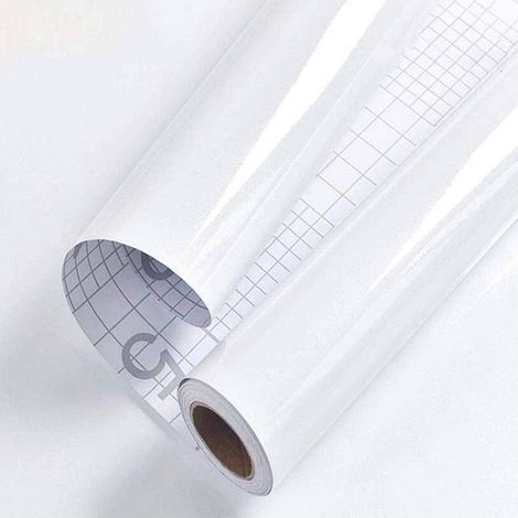 Papier adhésif meuble blanc brillant glitter 40×300 cm - vinyle PVC auto-adhésif, imperméable (1/5)
