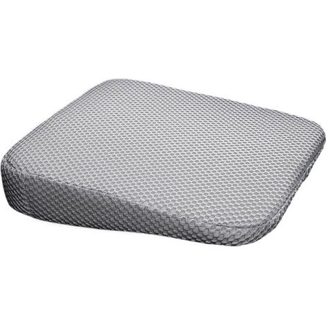 Ergonomisches, höhenverstellbares Autositzkissen für Erwachsene, dickes, rutschfestes Keilkissen für Fahrersitz, Bürostuhl und Rollstuhl, Grau (1/5)
