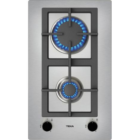 Teka | Piastra a gas da 30 cm con comandi frontali a gas butano | EFX 30.1 2G AI AL CI | Acciaio inossidabile | 9,1 x 30 x 51 cm