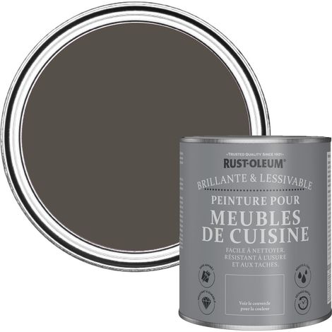 Peinture Brune pour Meubles de Cuisine, Finition Brillante - Brun Terre 750ml (1/5)