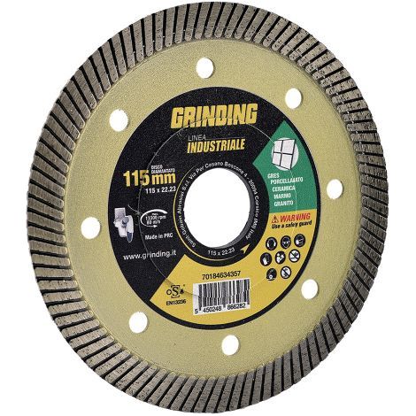 DISCO DIAMANTATO 'LINEA INDUSTRIALE' Ø 115 x 1,5 x F.22,23 - 'turbo gres'