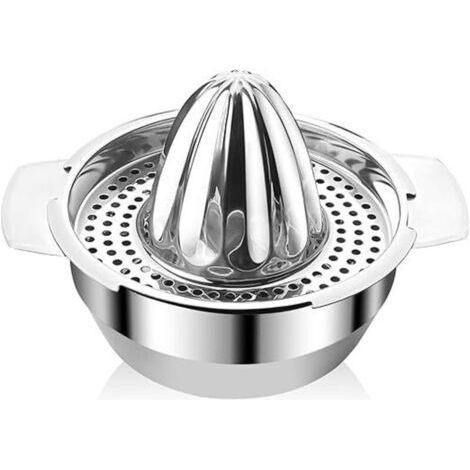 ALLIANDISPresse Agrumes 300ml, Presse Agrumes Manuel Inox 201 Lavable Lave-Vaisselle, Presse Citron Rotation Presse Facile à Nettoyer pour Presser Citrons, Oranges, Verts ou Citrons Verts (1/4)