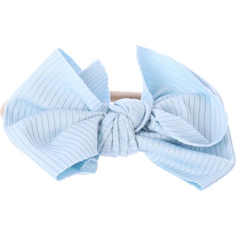 Baby-Haarreif mit Schleife - blau (1/5)