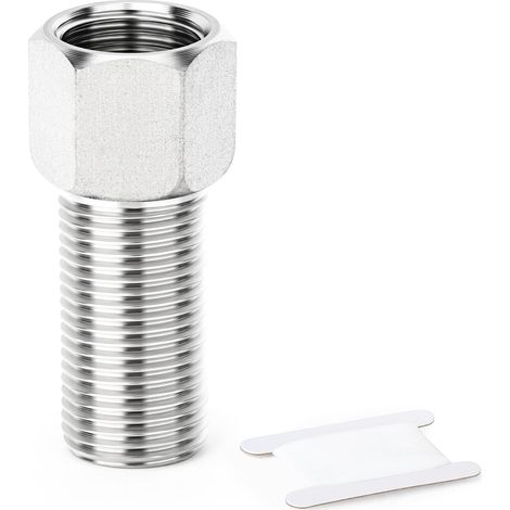 1PCS Rallonge Raccord de tuyau en acier inoxydable, adaptateur convertisseur à douille hexagonale 1/2« femelle vers 1/2 » mâle, 60 mm (1/5)