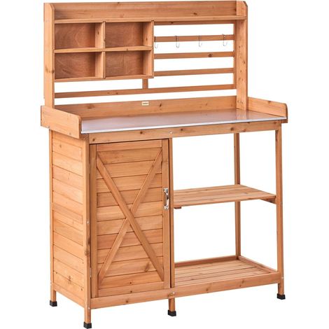 Pflanztisch MELDOLA 113 cm 149 cm Tannenholz Hellbraun (1/5)