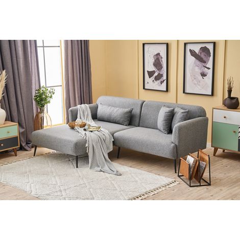 Ecksofa links Revos Grau