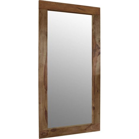 Miroir vertical 145x70cm - Bois de Sheesham/Palissandre huilé (Taupe) - NATURE GREY 706 (1/3)