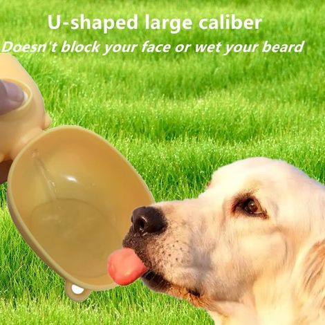 Botella de agua portátil para perros, Mascota, Vaso portátil, Proporciona agua en cualquier lugar, A prueba de fugas, 380 ml (1/2)