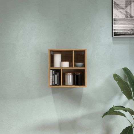 WHOUS Pensile a giorno Chronos con 4 vani rovere 50x35x50 cm (1/5)