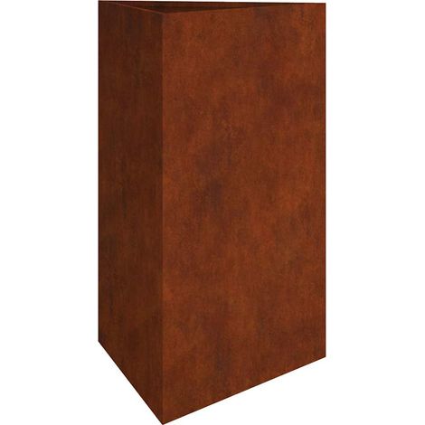 Jardinière Bac à fleurs 50x43x75 cm acier corten (1/5)