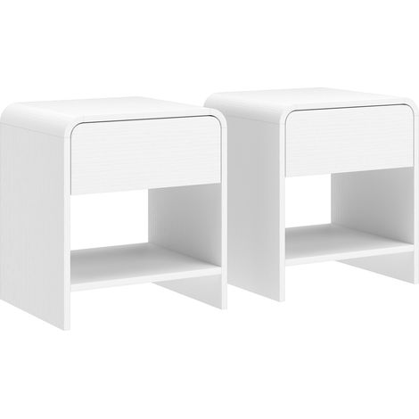 Lot de 2 chevets design ELEVO blancs (1/5)