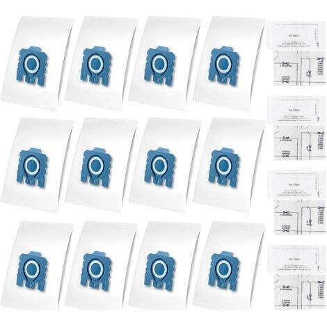 FOREHILL HyClean 3D FJM Sac d'Aspirateur pour Miele (12 sacs, 2 filtre pour moteur, 2 filtre évacuation) Sac d'Aspirateur pour Miele GN Pack XXL, Alternative pour Miele 9917730 GN HyClean 3D (1/4)