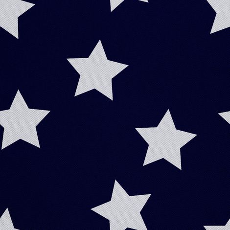 Tela decorativa Oxford para exteriores - Estampado de estrellas sobre fondo azul marino (1/5)