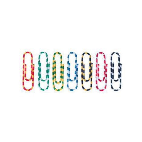 ALCO Büroklammer ALCO Zebra runde Form 28mm Metall kunststoffüberzogen farbig sortiert 100St./Pack. (1/3)