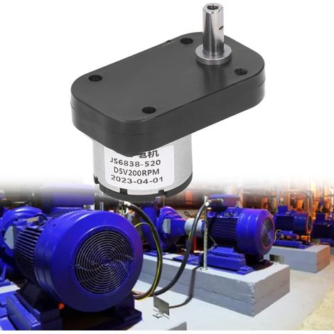 Moteur à engrenages CC JS6838-520 pour petites machines à laver, moteur pour caisson lumineux publicitaire électrique 5 V CC 200 tr/min (1/5)