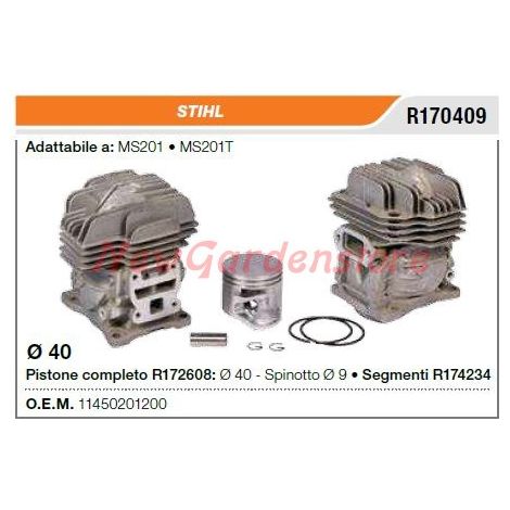 Kolbenstangen-Zylindersegmente STIHL Kettensäge MS201 MS201T R170409