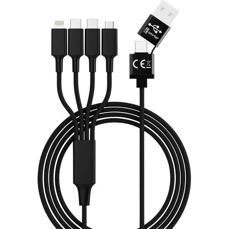 Smrter USB-Ladekabel USB-A Stecker, USB-C® Stecker, USB-C® Stecker, Apple Lightning Stecker, USB-M (1/4)