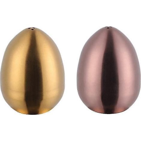Gewürzdose aus Edelstahl für Eier, Salz- und Pfefferstreuer mit drei Löchern – 26-teilig – Gold/Roségold (1/5)