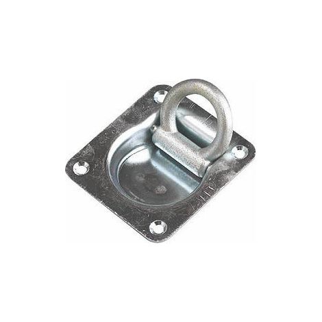 Maxter – Anneau arrimage encastré 25mm en acier galvanisé – Point d'ancrage pour remorque – Immobilisation chargements et équipements